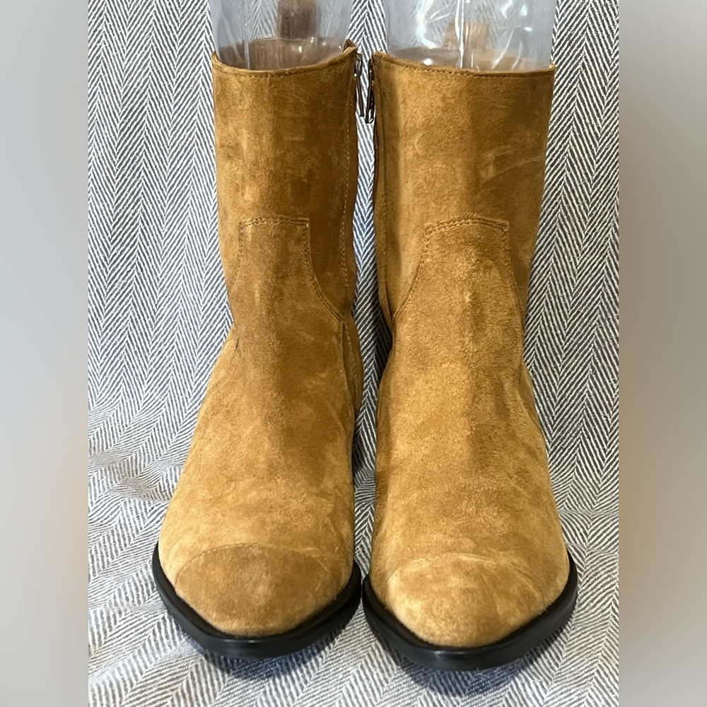 New*Alohas Austin Ankle Suede Pull On Boots~Size:8.5~in tan - Picture 4 of 11
